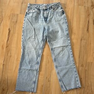 NWT Zara Faded Blue Denim Jeans size 8
